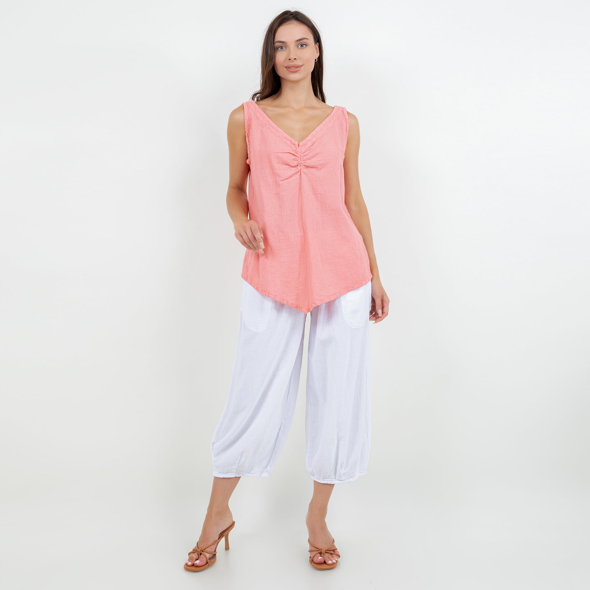 Women's 100% Cotton Gauze Dominica Tank Top