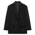 HXAO Blazer Women Double Breasted Pocket Women's Jacket 2025 Long Sleeve Casual Blazers Woman Chic Office Wear Ladies Coat