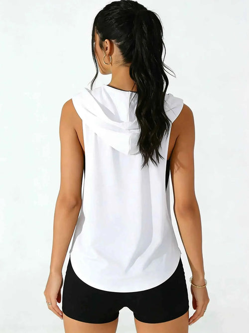Baby Girl Cutout Hooded Tank Top