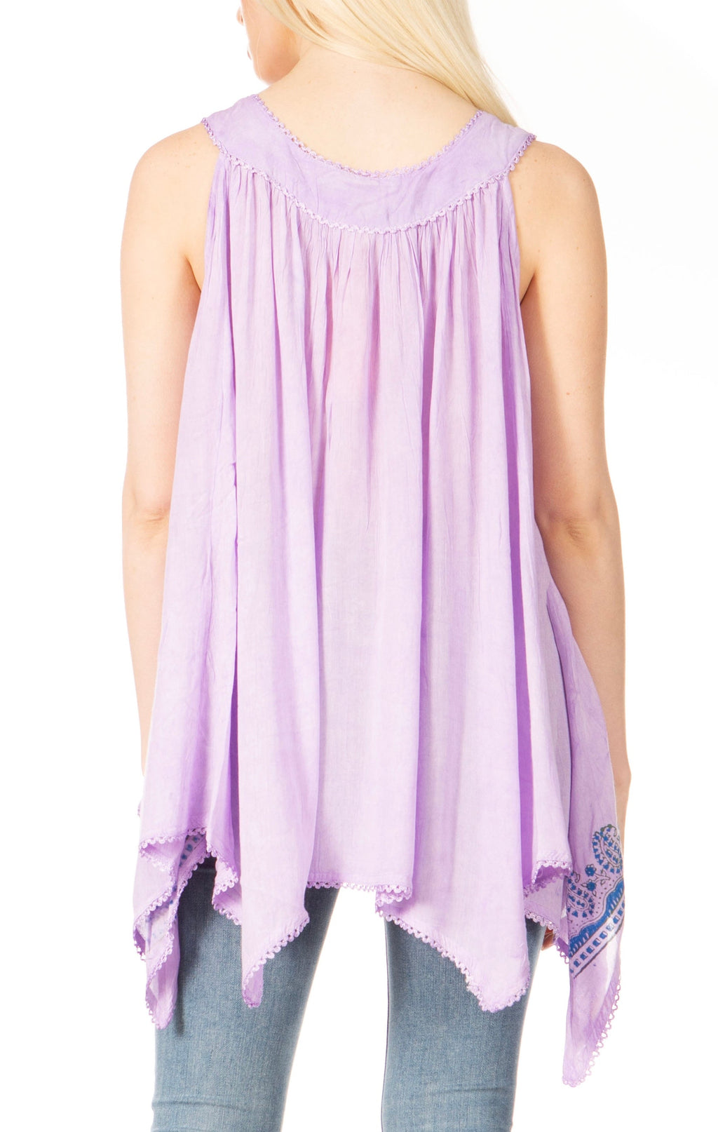 Sakkas Ligia Women's Sleeveless Tie Dye Tank Top: Classic Casual Loose Fit for Summer
