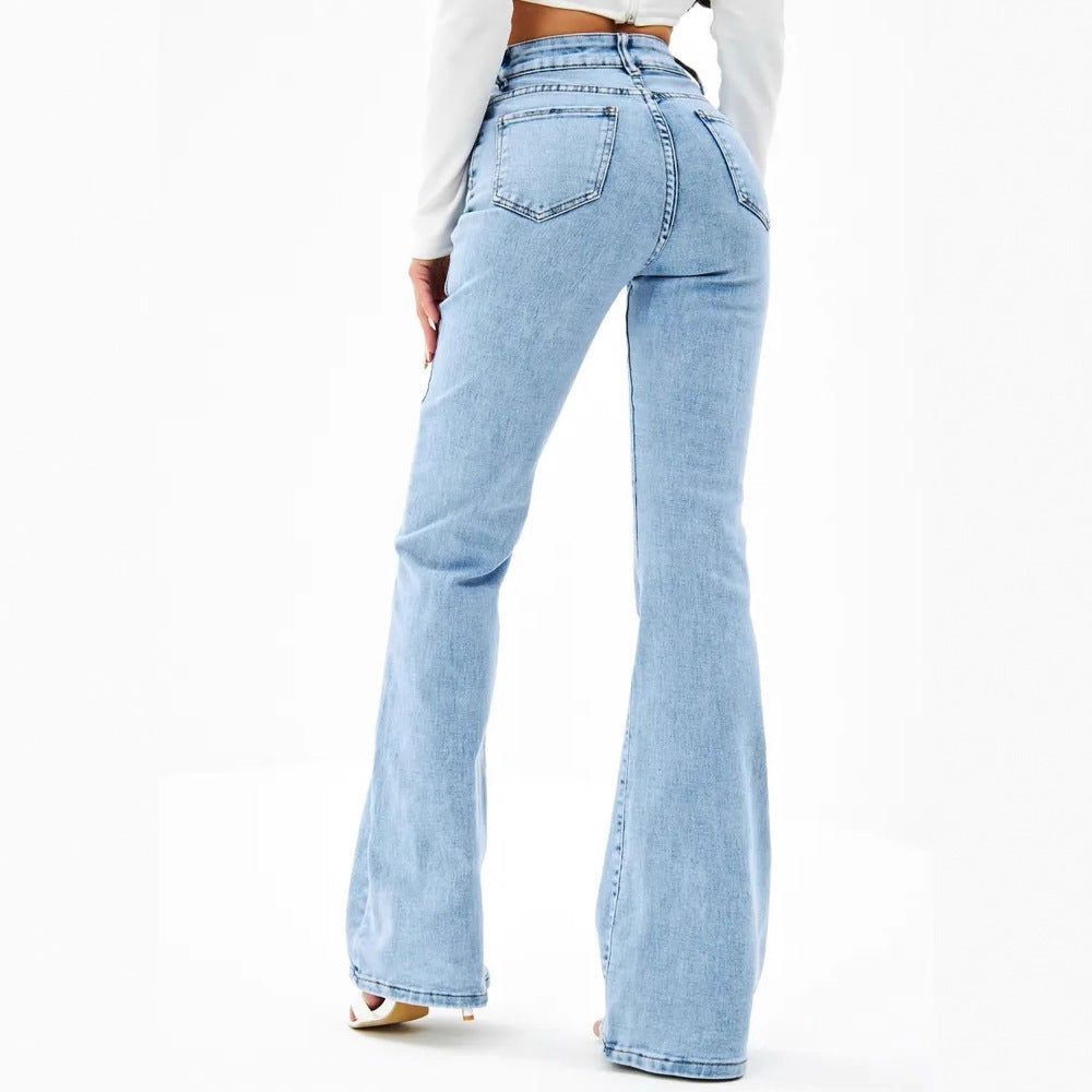 New Womens Denim Flared Jeans For Apparel Export