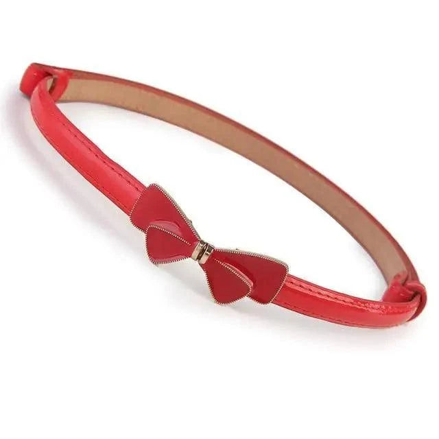 Elegant Thin Adjustable Belt PU Leather  One Size Buckle Women Waistbands Multiple Colors Belts For Women