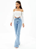 New Womens Denim Flared Jeans For Apparel Export