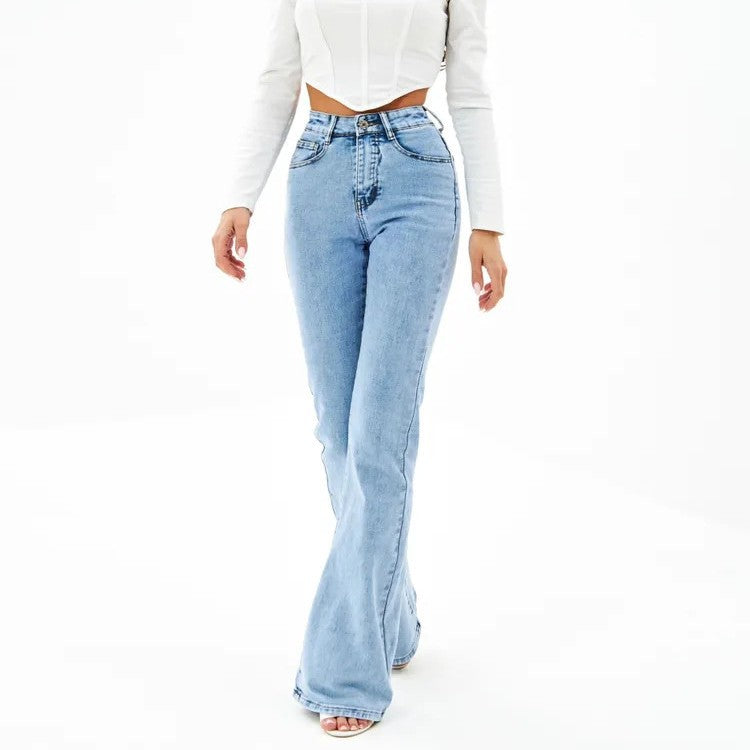 New Womens Denim Flared Jeans For Apparel Export