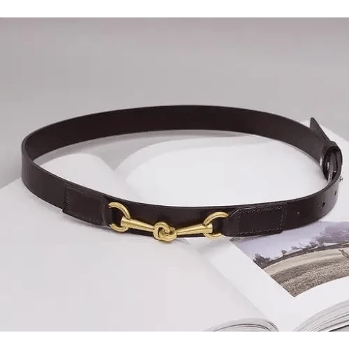 Simple Black Plain Leather Belt For Women Classic Thin Skinny Waistbands Casual Women Formal Belts