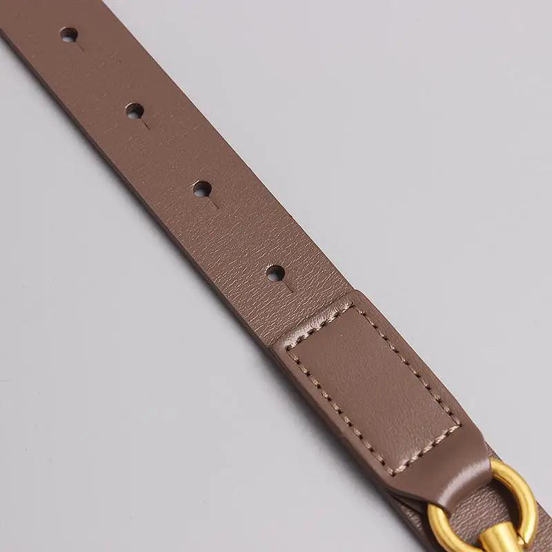 Simple Black Plain Leather Belt For Women Classic Thin Skinny Waistbands Casual Women Formal Belts