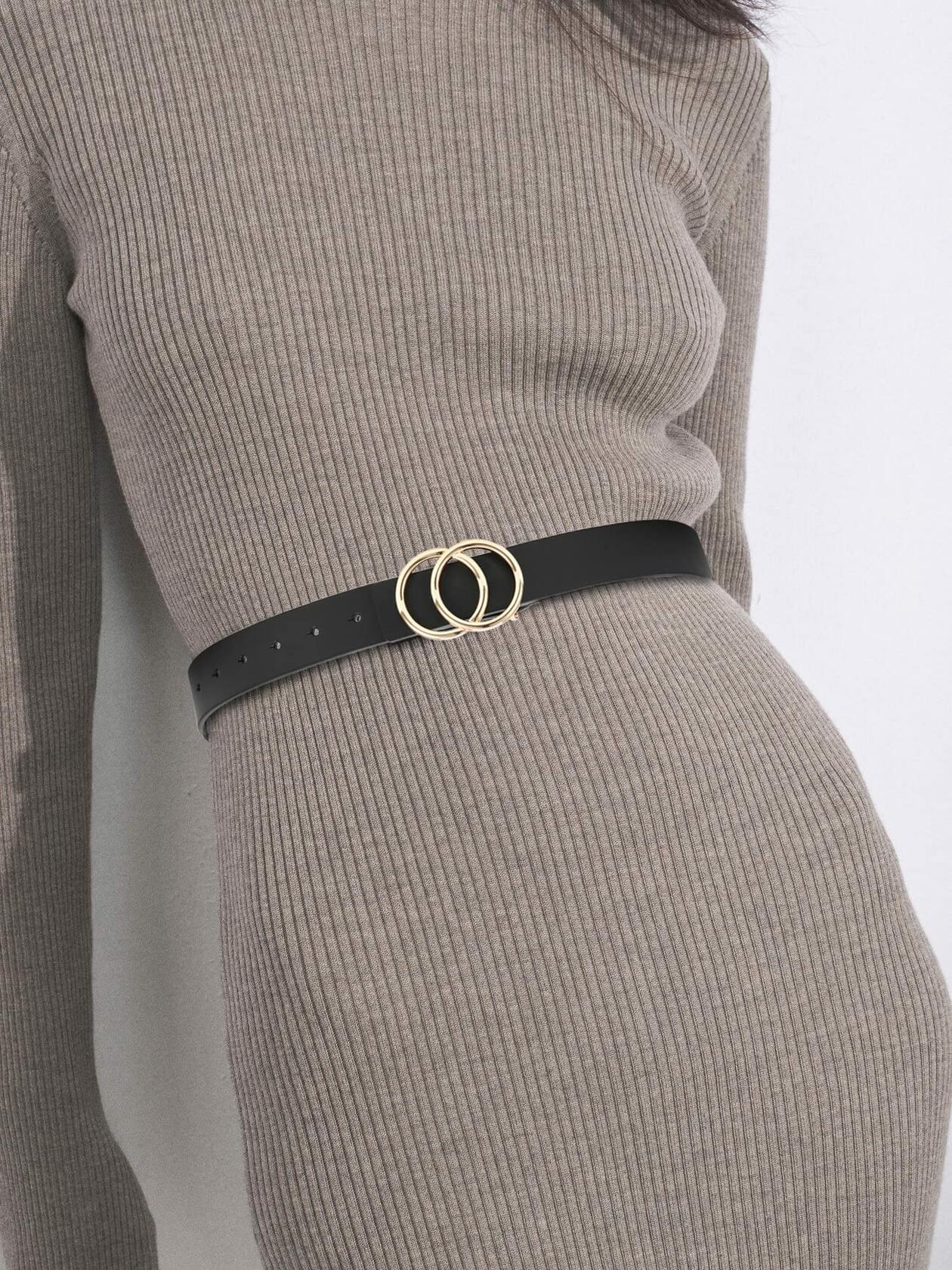 CR Womens Leather Belt 1.3" Reversible Casual