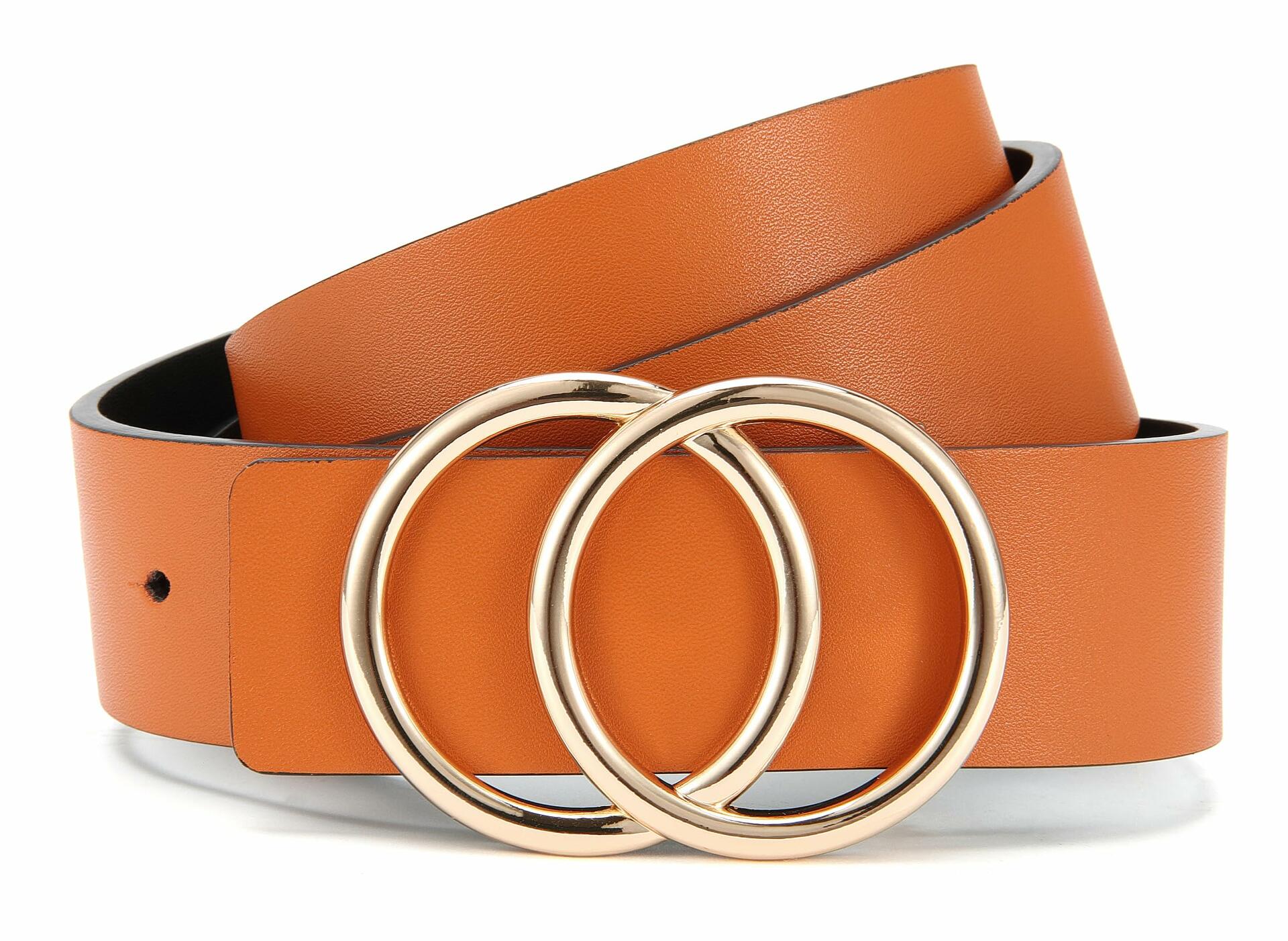 CR Womens Leather Belt 1.3" Reversible Casual