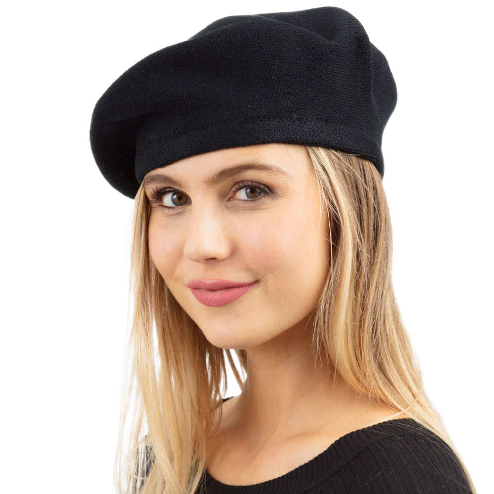 Women's Trendy Fashionable Winter Stretchy Solid Beret Hat