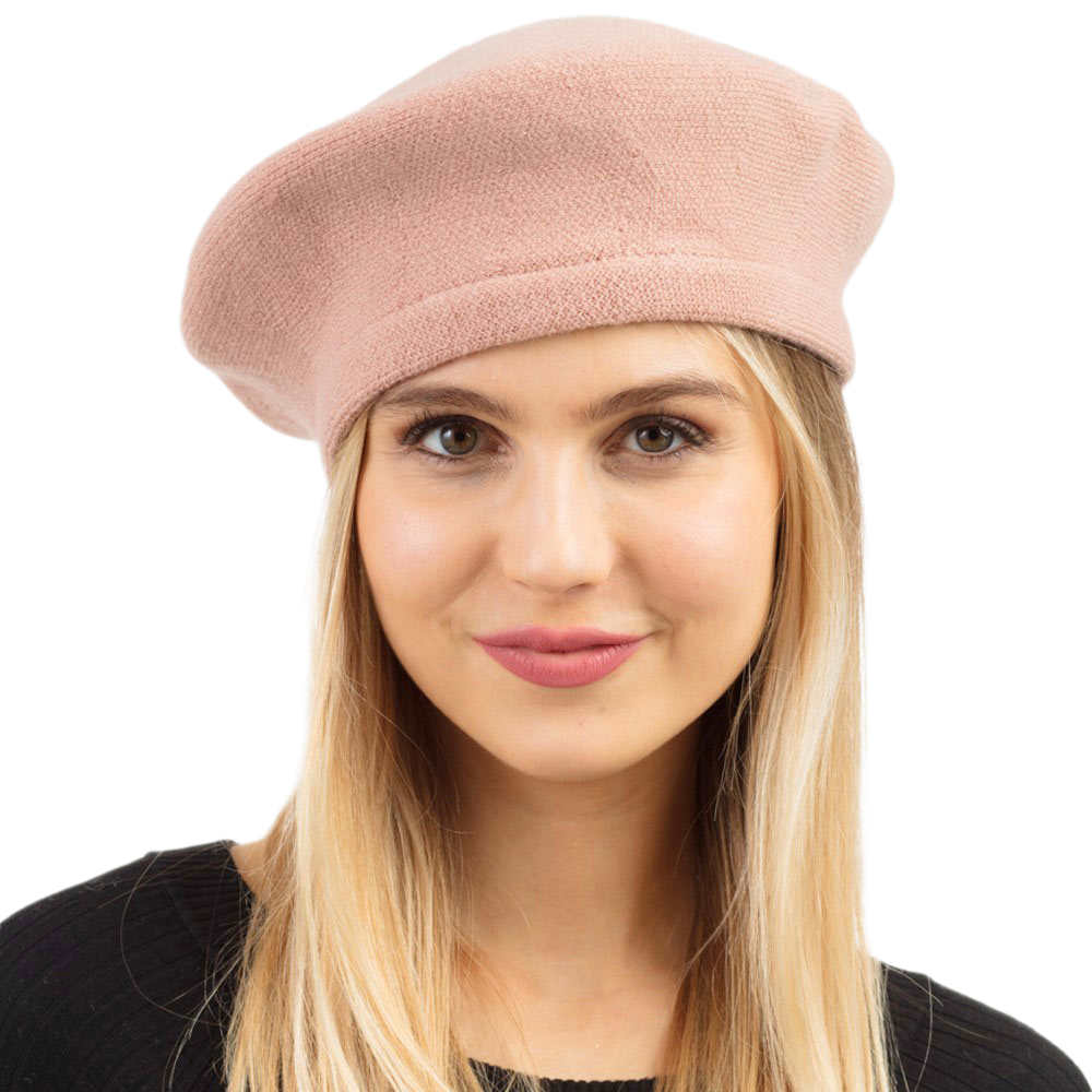 Women's Trendy Fashionable Winter Stretchy Solid Beret Hat