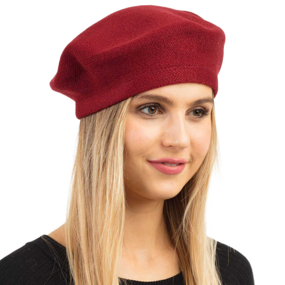 Women's Trendy Fashionable Winter Stretchy Solid Beret Hat