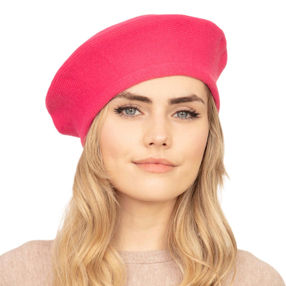 Women's Trendy Fashionable Winter Stretchy Solid Beret Hat