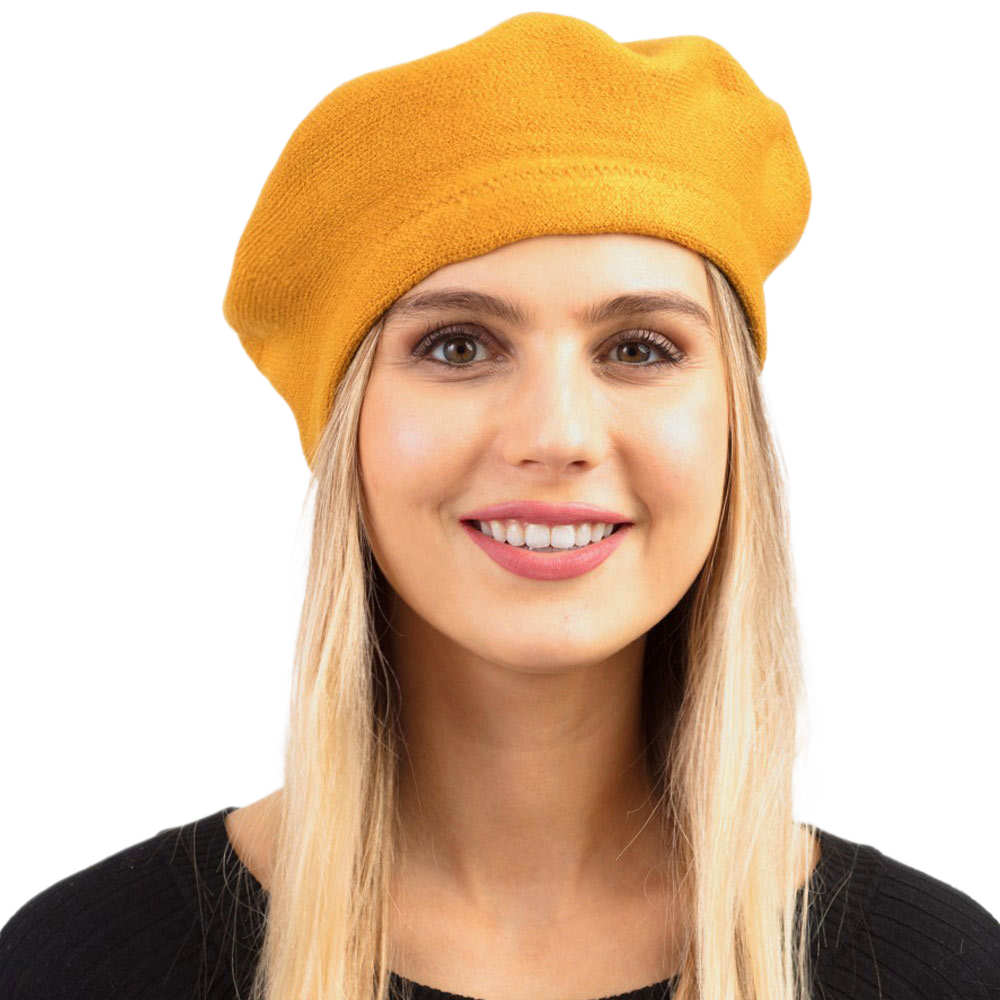 Women's Trendy Fashionable Winter Stretchy Solid Beret Hat