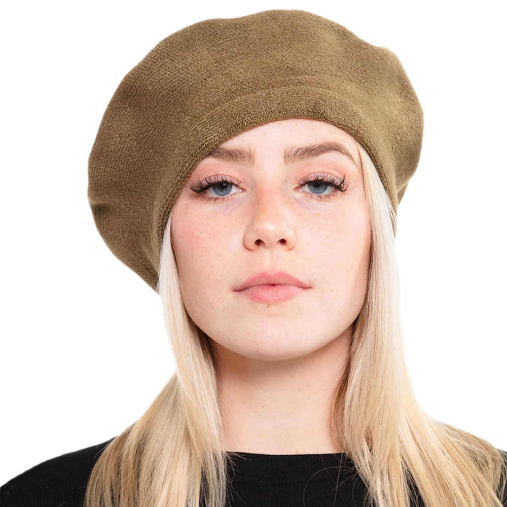 Women's Trendy Fashionable Winter Stretchy Solid Beret Hat