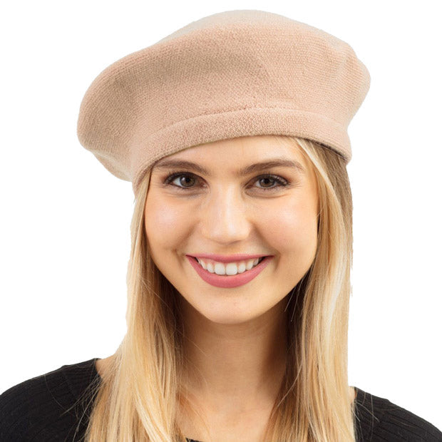 Women's Trendy Fashionable Winter Stretchy Solid Beret Hat