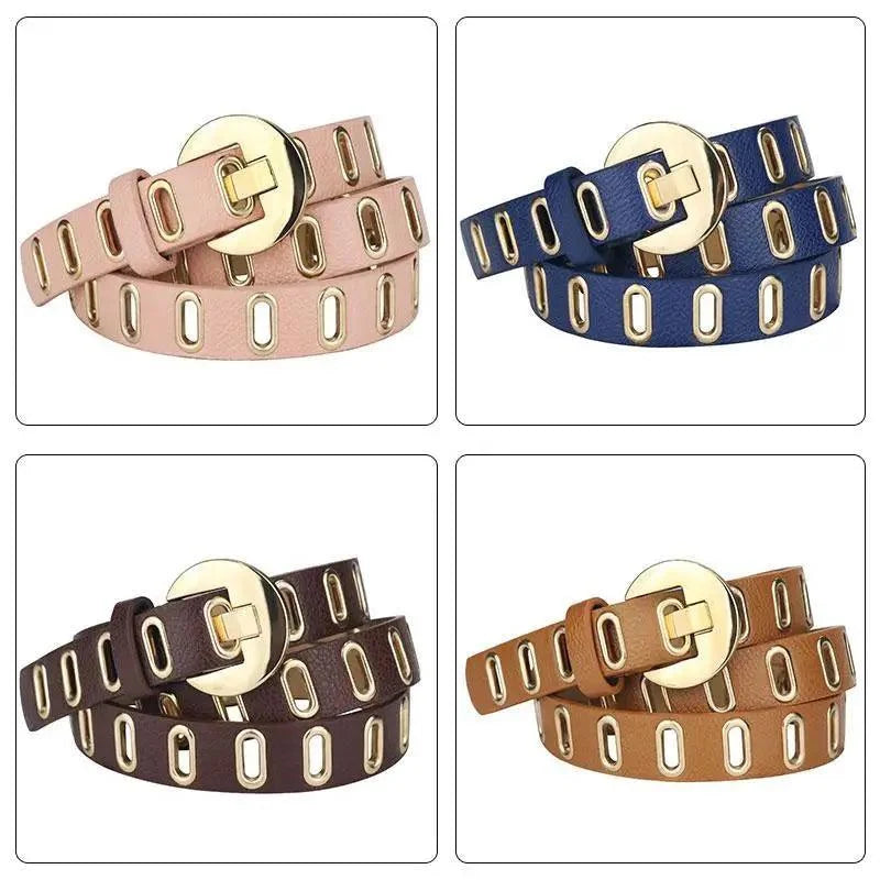 Women Casual Adjustable Leather Waistband Classic Belt Trendy Women's Fashionable Waistband Party Cute Vintage Belts For Female