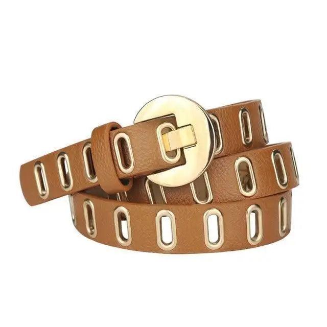 Women Casual Adjustable Leather Waistband Classic Belt Trendy Women's Fashionable Waistband Party Cute Vintage Belts For Female