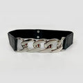 Women Elegant Elastic Stretch Wide Formal Belt Big Chain Waistbands For Women Luxury Party Belts